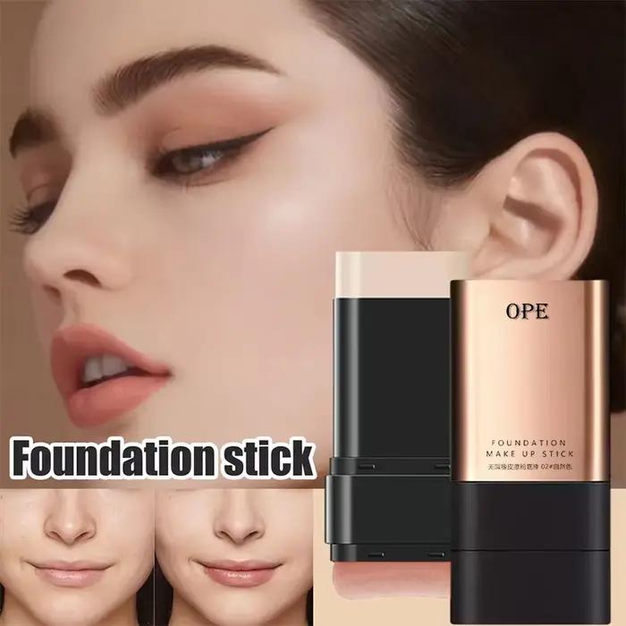 Stick de maquillage léger à couvrance totale avec tête de pinceau pour peau hydratée longue durée imperméable maquillage naturel texture crème occasions spéciales