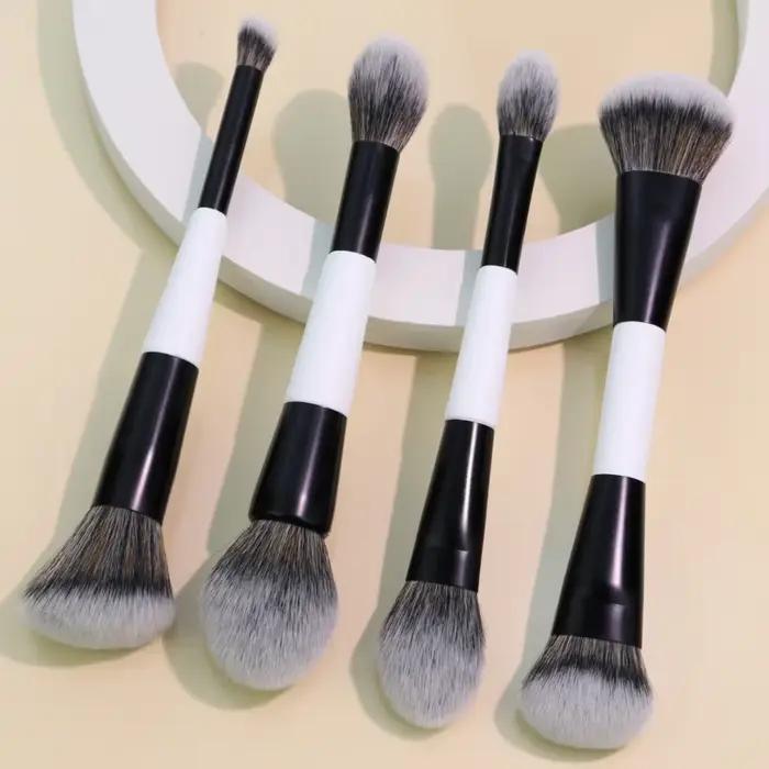 Pinceau pour le visage à double extrémité pour poudre