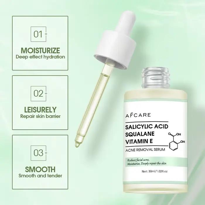 Le sérum pour le visage à l'acide salicylique doux aide à réduire l'excès de l'huile Affiner les pores soutient une