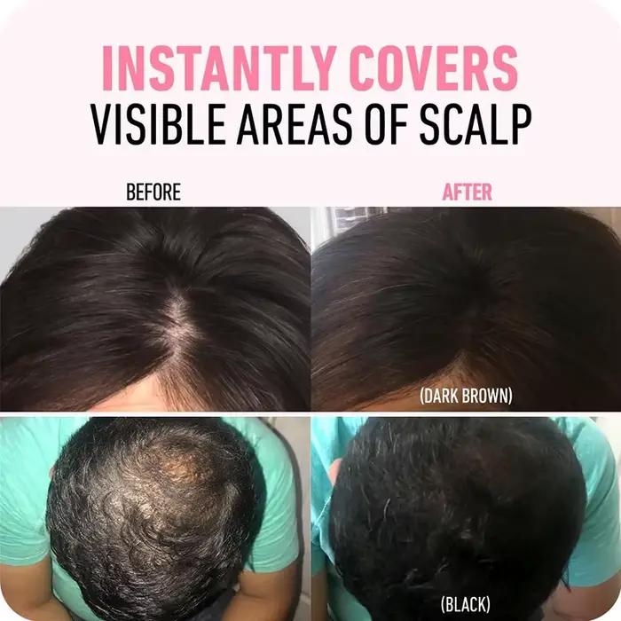 Poudre de ligne de cheveux imperméable instantanée naturelle