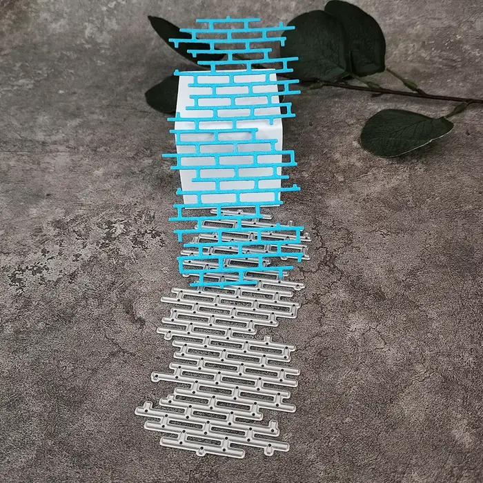 Matrices de découpe de fond de grille de motif de mur de brique pour Scrapbooking carte postale fond décoration pochoir de coupe de poinçon