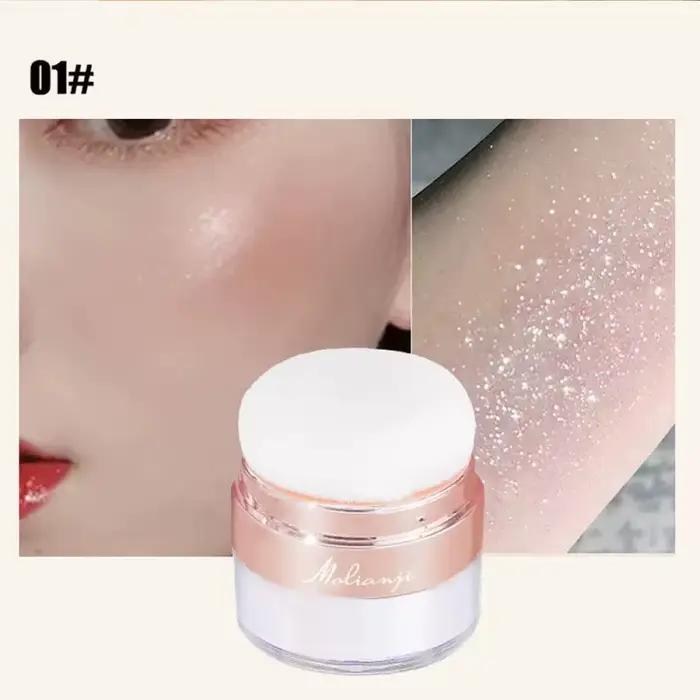 Surligneur en poudre de fée scintillante – Blush de contour scintillant pour éclaircir et définir vos caractéristiques