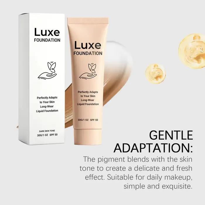 Fond de teint luxueux changeant de couleur SPF50 Protection solaire Maquillage liquide adapté au teint Léger et longue tenue Cosmétique pour le visage