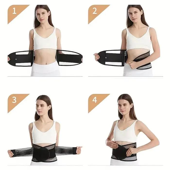 Ceinture de soutien lombaire, Compression de la taille, maille respirante, attelle pour le bas du dos, élastique réglable, soulagement de la douleur, soutien de la colonne vertébrale