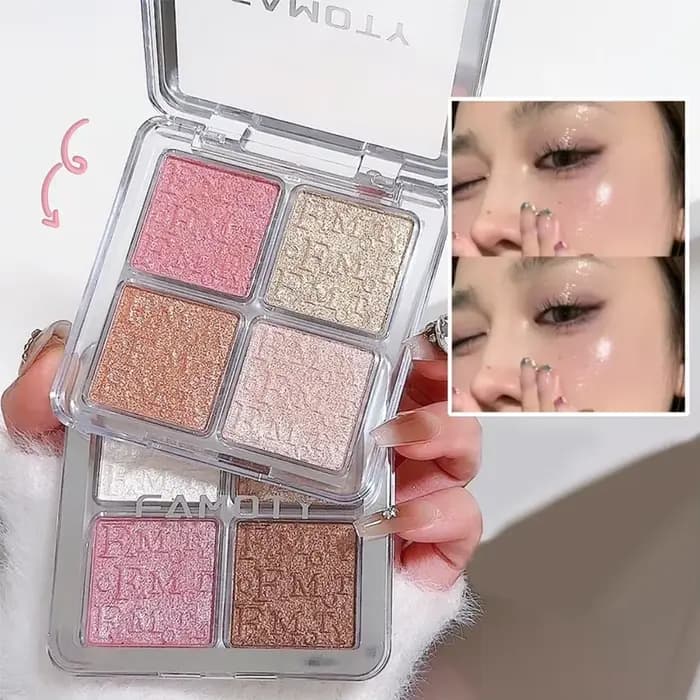 Palette de surligneurs pour le visage