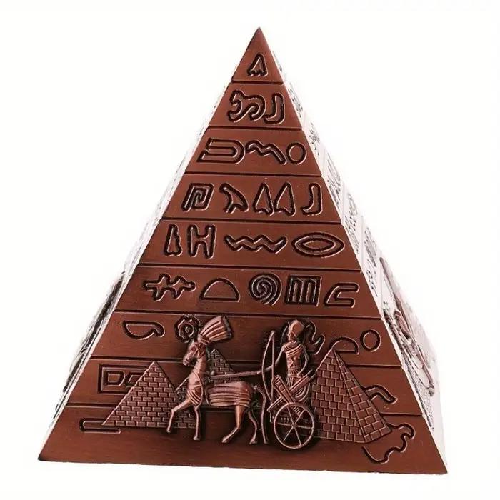 Figurine Pyramide Égyptienne en Alliage de Fer, Statue, Décoration de Bureau, 1 Pièce