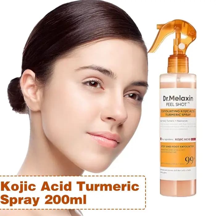 200ml Dr.Melaxin Peel Shot Exfoliant à l'Acide Kojique et au Curcuma en Spray – Améliore le Teint Terne
