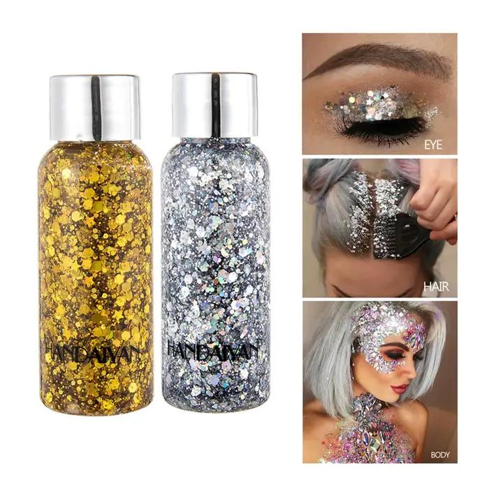 Lotion corporelle à paillettes scintillantes Jay'suing pour femmes, pour corps et visage, 9 couleurs disponibles, durabilité et facilité d'utilisation pour toutes les occasions festives