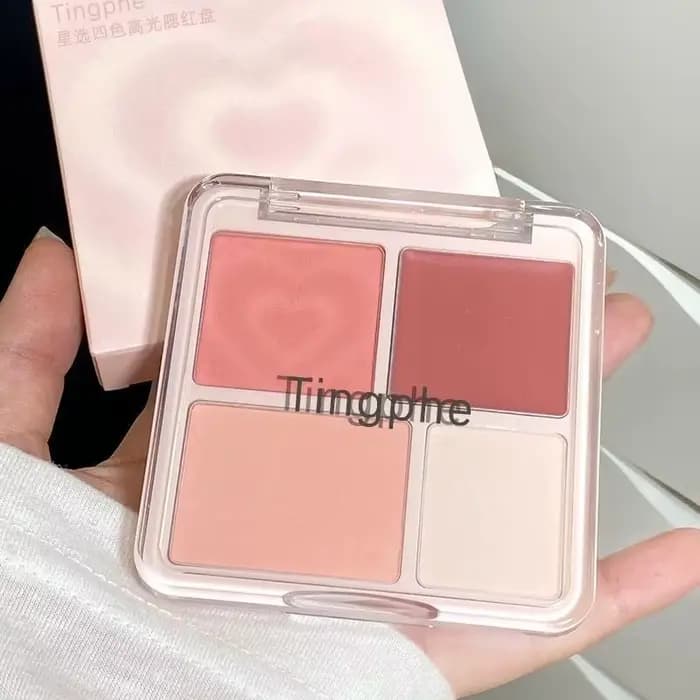 Palette de poudre crème blush rose pêche