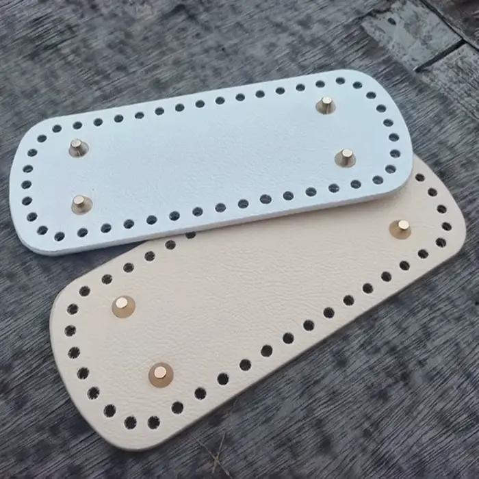 Nouveau fond de sac 8x20cm, bricolage fait à la main avec trous, fond de sac au Crochet, résistant à l'usure pour sac tricoté