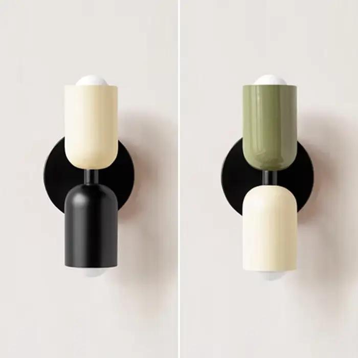 Lampe murale de salon de style nordique, simple et moderne, pour chambre à coucher, chevet, couloir, chambre d'enfant, lampe murale de fond E27, décoration intérieure