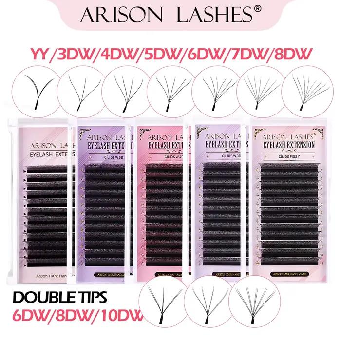 Extensions de Cils en Forme de W Vision Naturelle ARison Pour Femmes Occasions Spéciales Épaisses et Naturelles