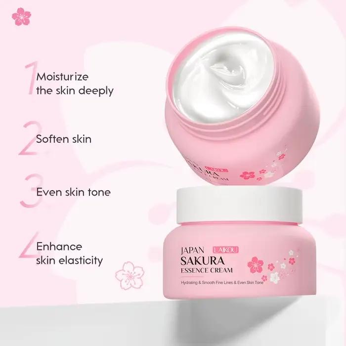 Crème pour le visage à l'essence de Sakura du Japon