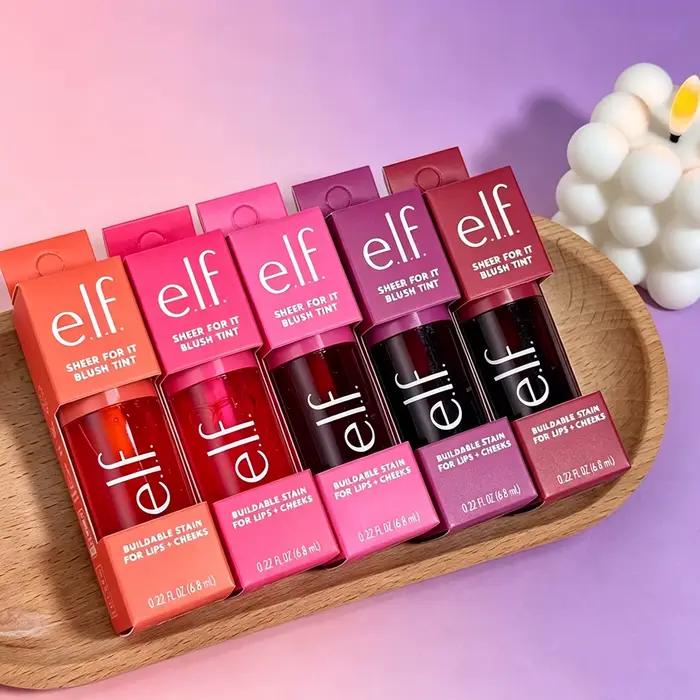 Elf – fard à joues liquide, surligneur, poudre illuminante, scintillante, à séchage rapide, non collante, maquillage naturel pour le visage, texture douce