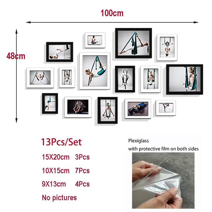 14/19 pièces cadres Photo pour photos cadre Photo mural cadre en bois pour tenture murale décor Photo fête de mariage décoration de la maison