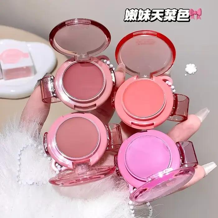 Fard à joues crème mat rose violet multi-usage pour lèvres et joues, rouge à lèvres monochrome, blush illuminateur pour le visage, maquillage facile à appliquer