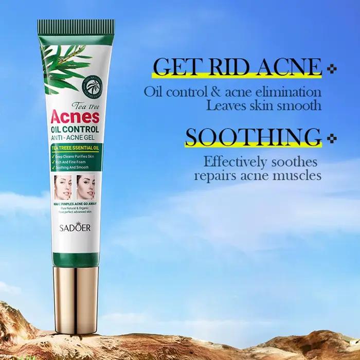 SADOER arbre à thé crème anti-acné contrôle de l'huile GEL