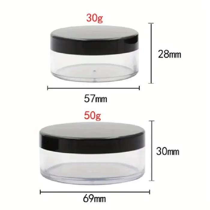 Pot de poudre libre en plastique 30g/50g