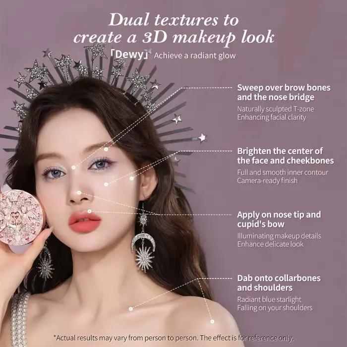 Fleur de corolle pâle sait petit ange Collection soulagement surbrillance poudre pour le visage iluminador maquillage Contour surligneur Palette