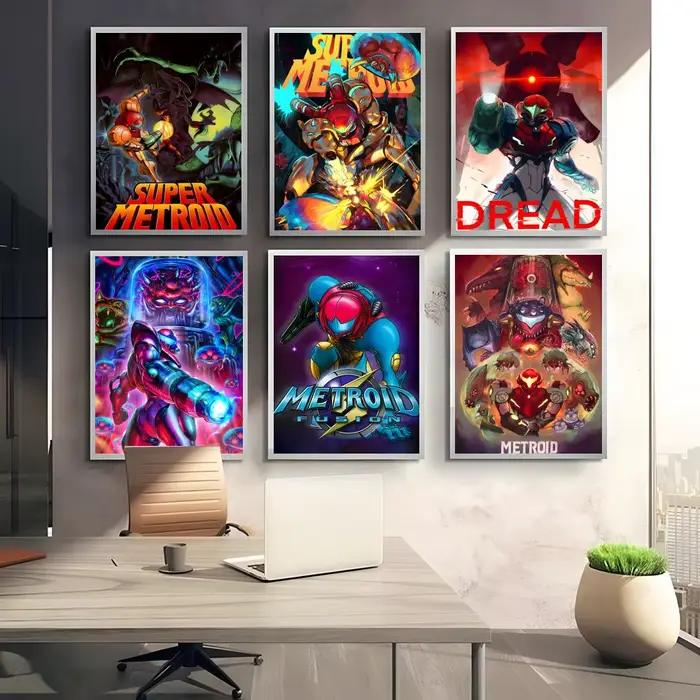 Metroid Prime Anime affiche chambre salon étude et au-delà du décor auto-adhésif + cadeau parfait