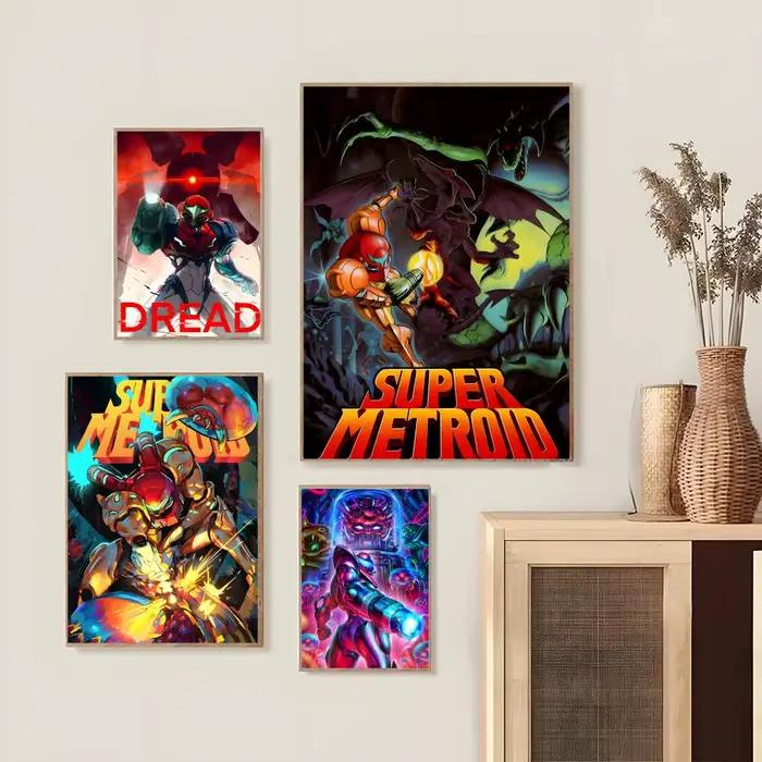 Metroid Prime Anime affiche chambre salon étude et au-delà du décor auto-adhésif + cadeau parfait