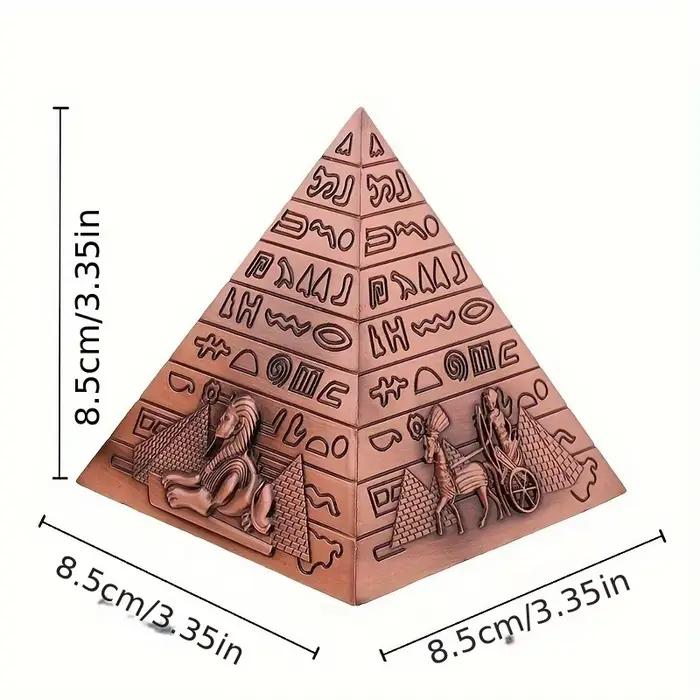 Figurine Pyramide Égyptienne en Alliage de Fer, Statue, Décoration de Bureau, 1 Pièce