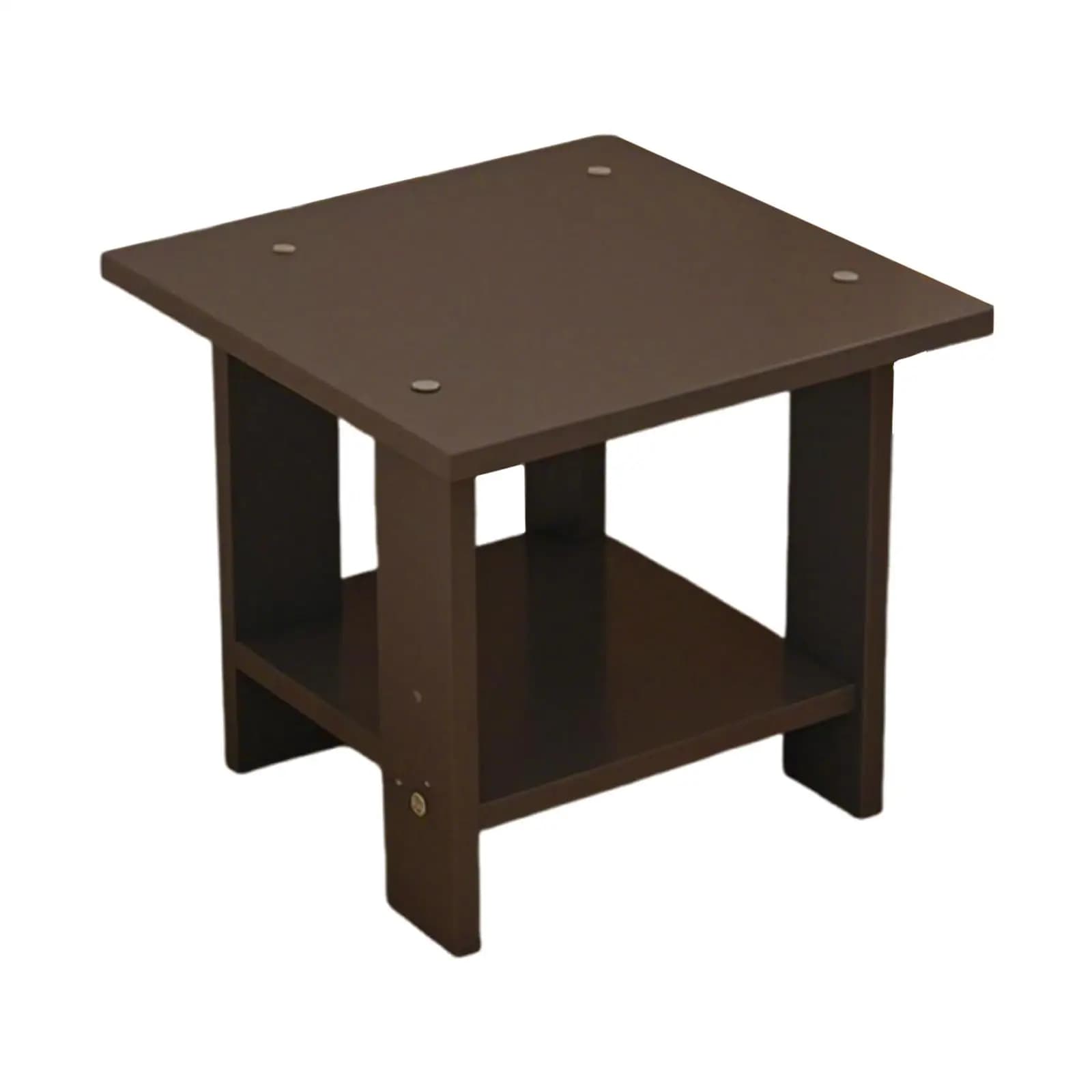 Table de chevet Double couche en bois, Simple et solide, pour Table, canapé, Table d'appoint, maison