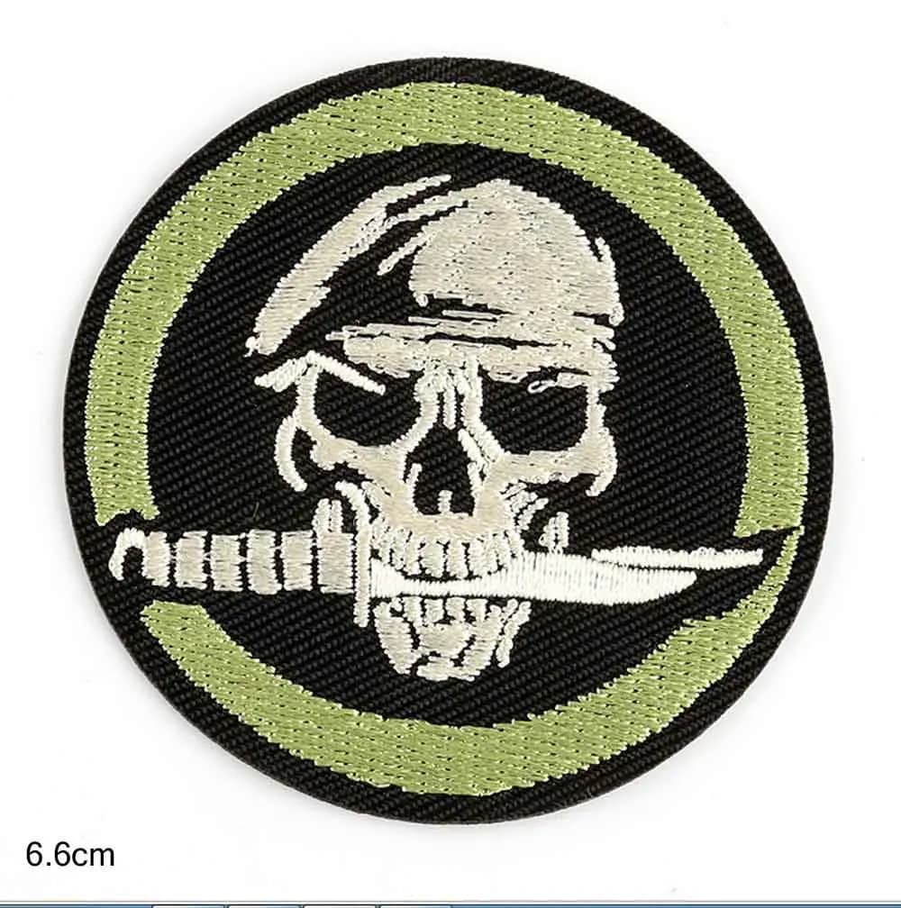 Crâne vert avec un couteau forces spéciales NSWDG DEVGRU patchs pour vêtements d'enfants coudre fer