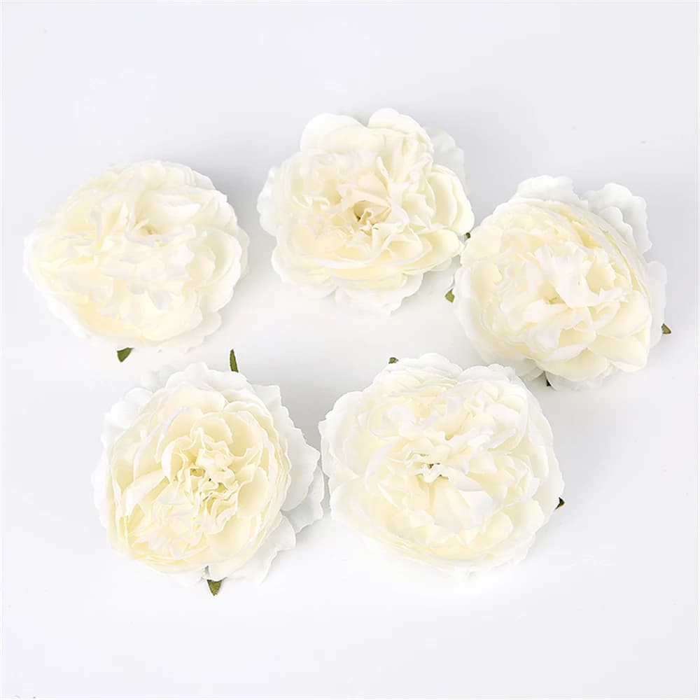 Pivoines en Fleurs Artificielles pour Décoration de Gâteau d'Anniversaire, Fausses Fleurs pour Maria