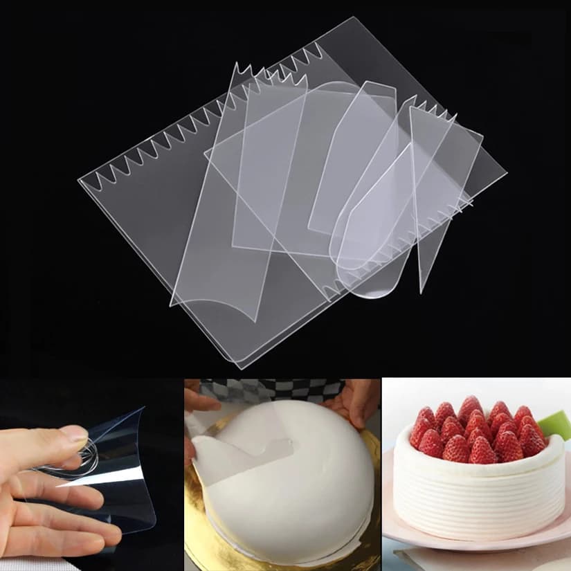 Lot de 9 spatules à gâteau, lisseurs de fondant et de crème, coupe-cupcakes, moules à pâtisserie, ou
