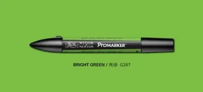 Winsor & Newton-Stylo marqueur graphique ProMarker à double pointe, couleurs vertes, stylos de conce