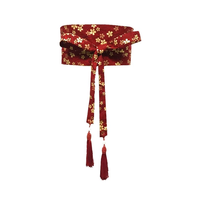 Huai – robe en coton et lin, avec ceinture large à la taille et fermeture de robe
