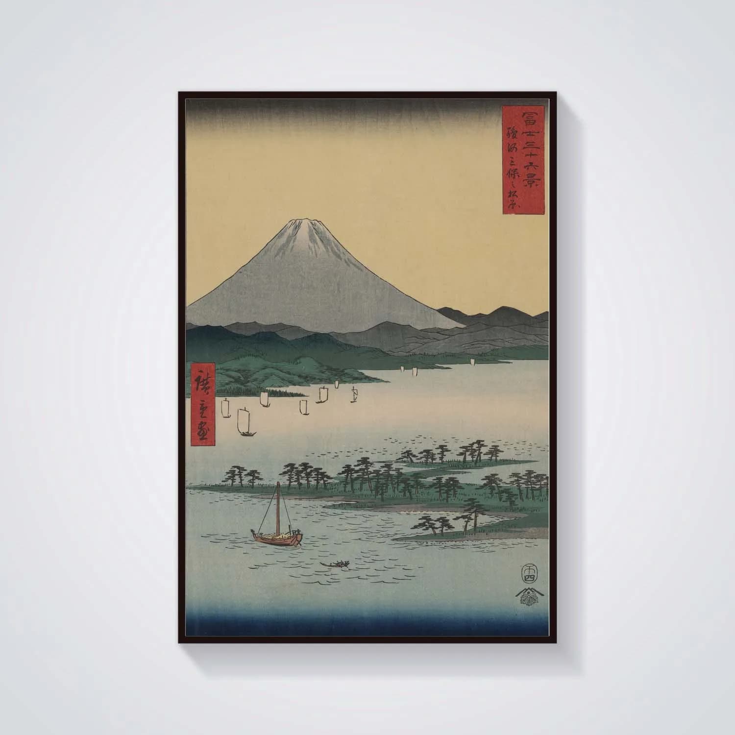 Affiche d'art japonais du mont Fuji, peinture sur toile