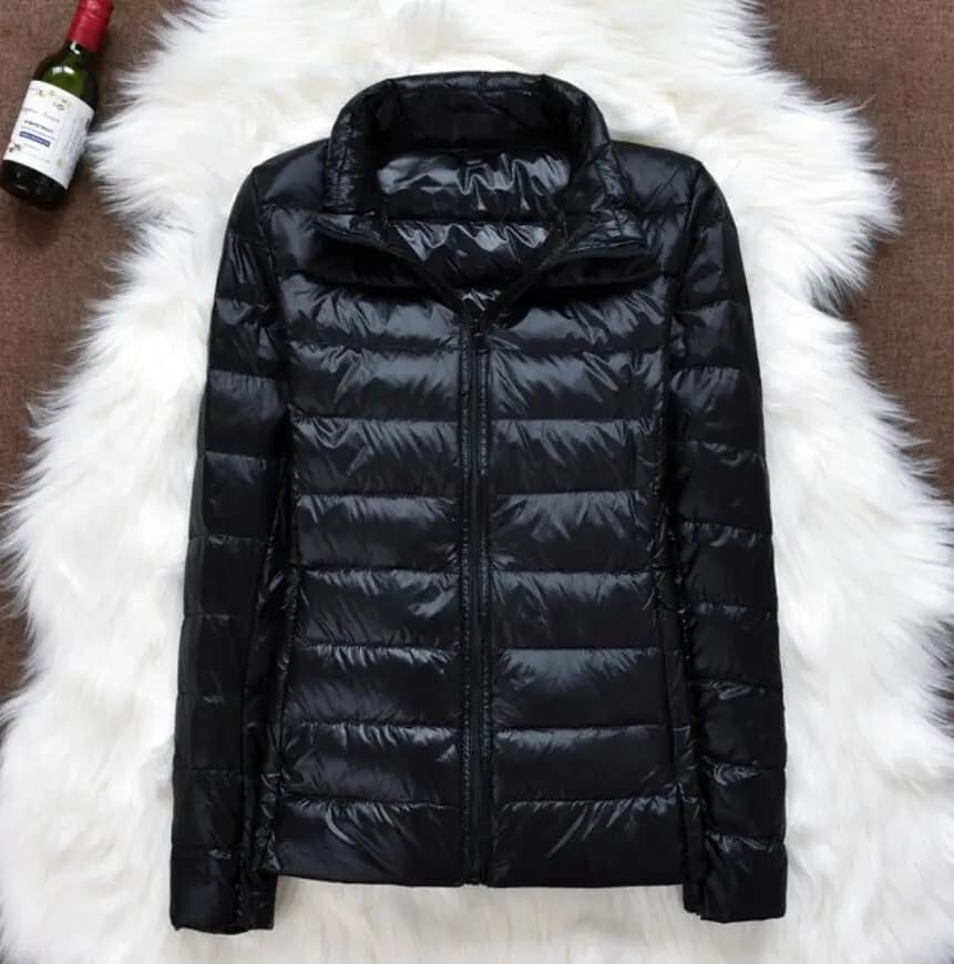 Doudoune Ultralégère à Capuche en Duvet de Canard Blanc pour Femme, Manteau Chaud à Manches sulf, Pa
