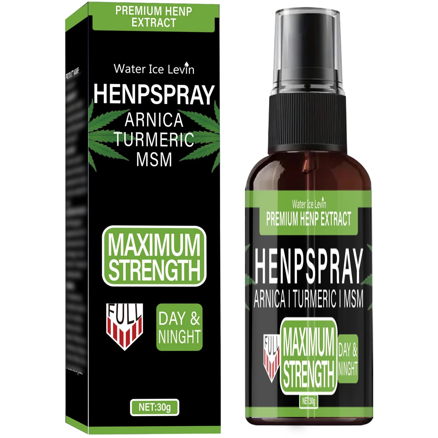 Extrait en spray de chanvre de qualité supérieure avec Arnica, curcuma et MSM pour un soulagement de