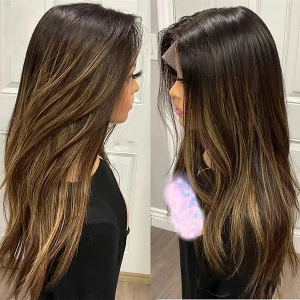 Cheveux humains juifs sans colle, blonds, longs et lisses, base en soie 5x5, avec baby hair, dentell