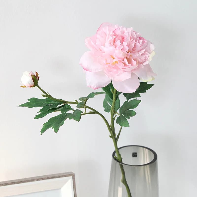 Bouquet de pivoines blanches 70cm, couronne pour fête de mariage romantique, bouquet de fausses plan