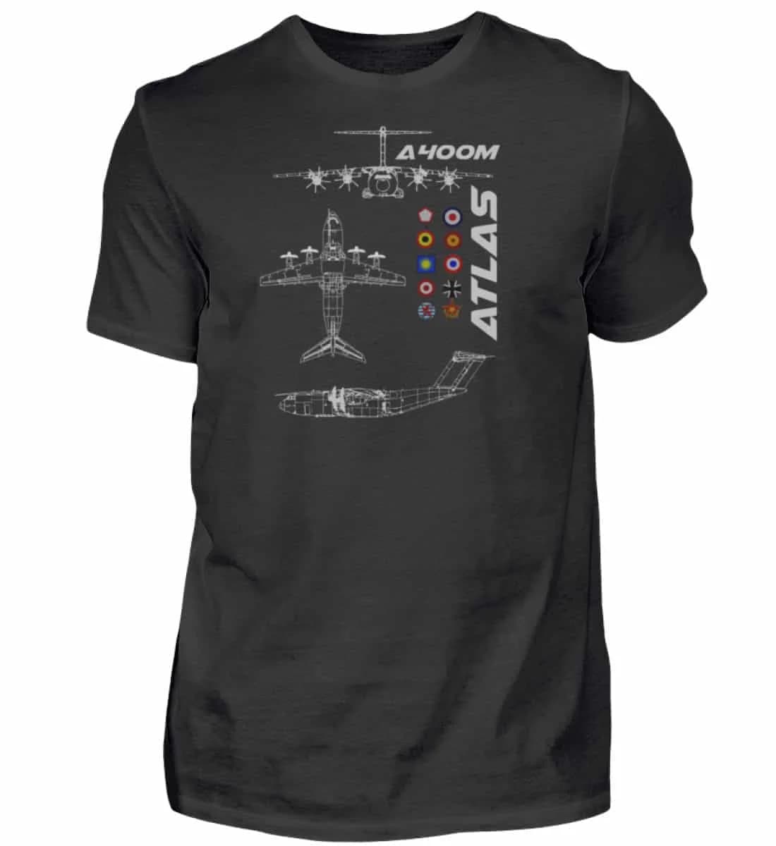 Air Force A400M Atlas Avion de Transport Militaire T-Shirt 100% Coton O-cou Manches Courtes Été Casu