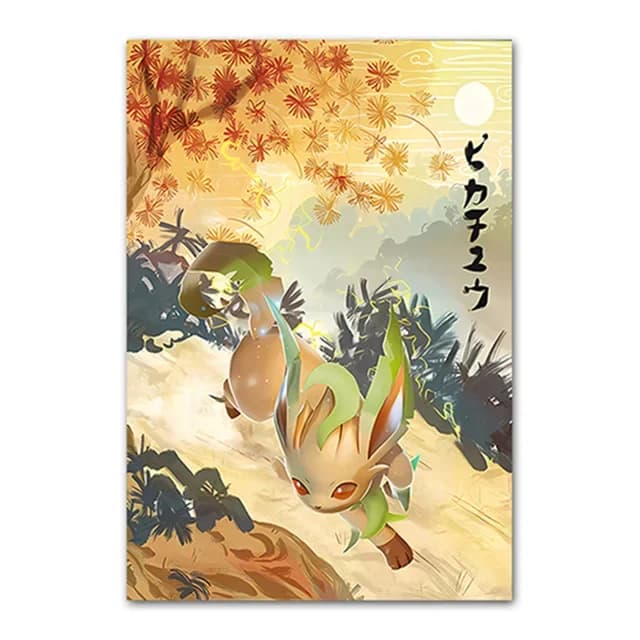 Impression sur toile de personnage mignon de Pokemon, 1 pièce, décoration murale pour chambre d'enfa