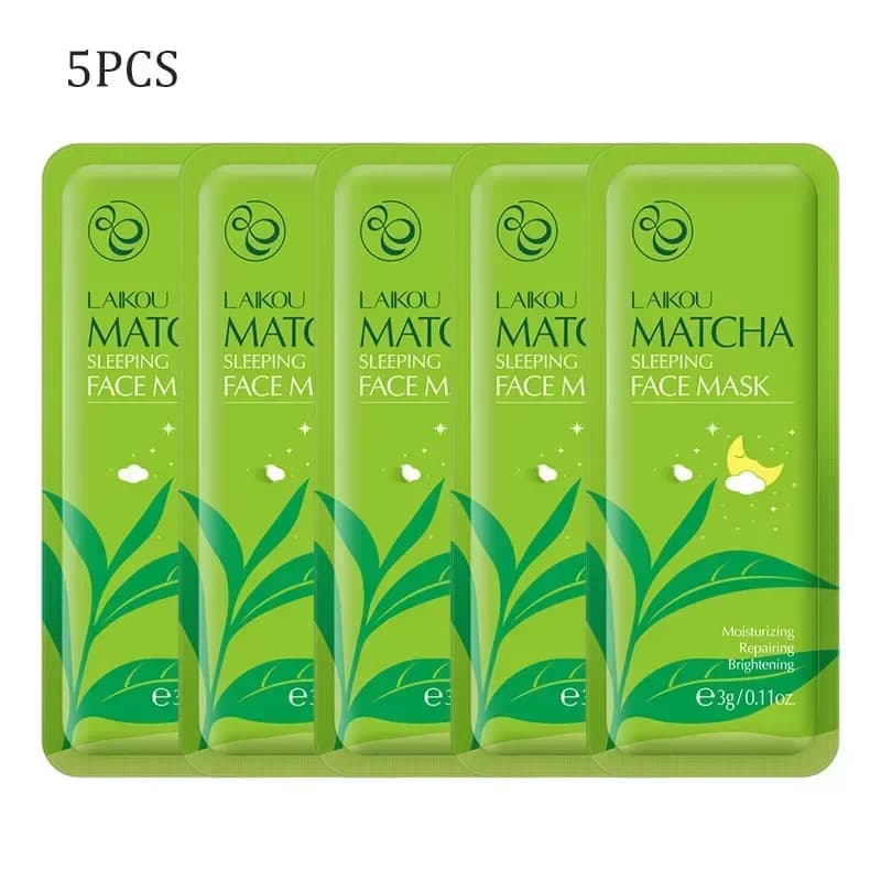 5 pièces Sakura escargot algues Matcha pas de lavage masque de sommeil crème hydratante masque facia