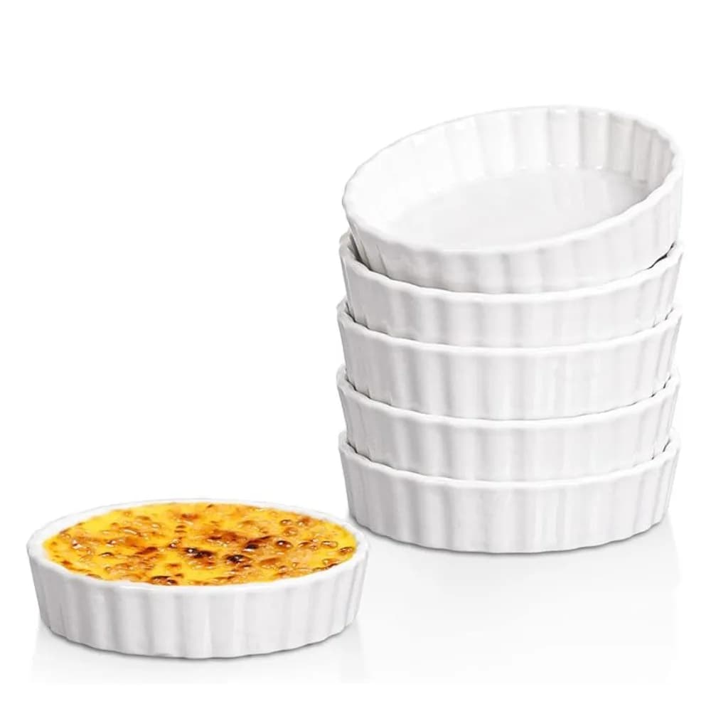 Récipient de cuisson de cuisine en céramique, 6 pièces, crème brûlée, Ramekins, tarte blanche peu pr