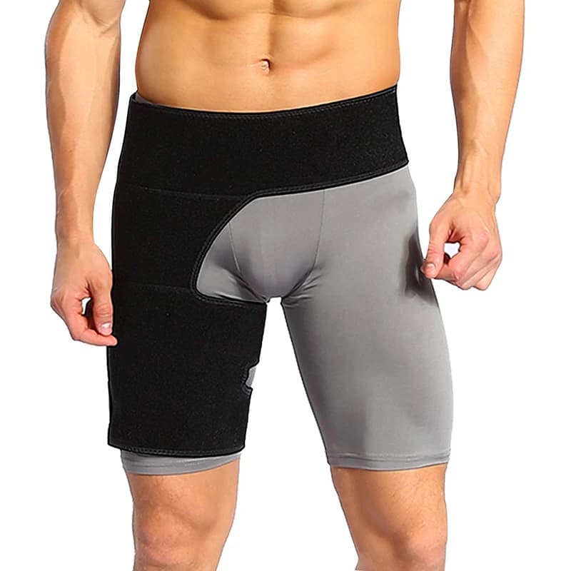 Orthèse de hanche et d'aine contrastée pour femmes et hommes, soutien rond, compression de flexibili