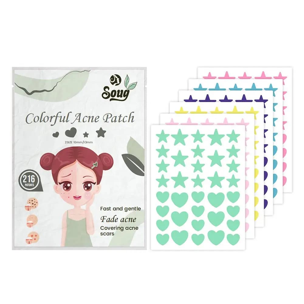 Patch de boutons d'acné coloré Invisible, autocollants de soins de la peau, correcteur, taches facia