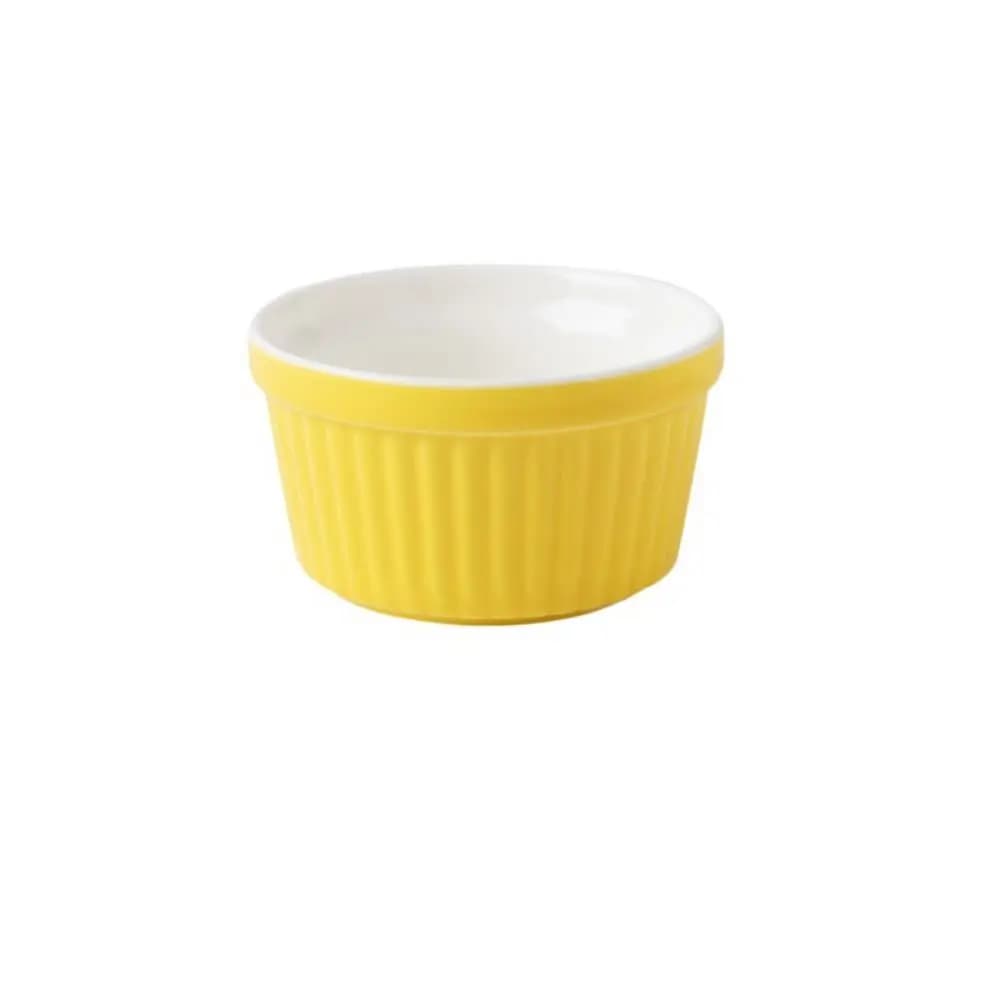 Ramêtres colorées pour four de cuisson, tasses à soufflé en céramique sûres, Mini bols cannelés en p