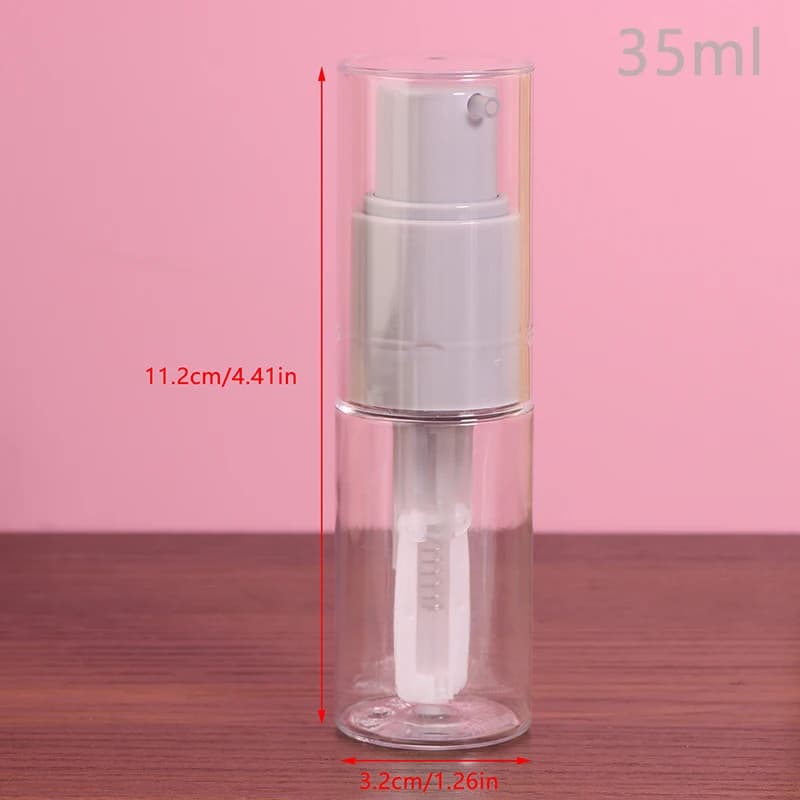 Bouteilles atomiseur rechargeables voyage bouteille de pulvérisation de poudre transparente distribu