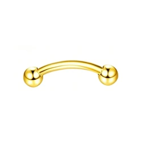 Boucles d'oreilles Bobisty plaquées or 14 carats pour piercing hélix, en acier chirurgical, à dos pl