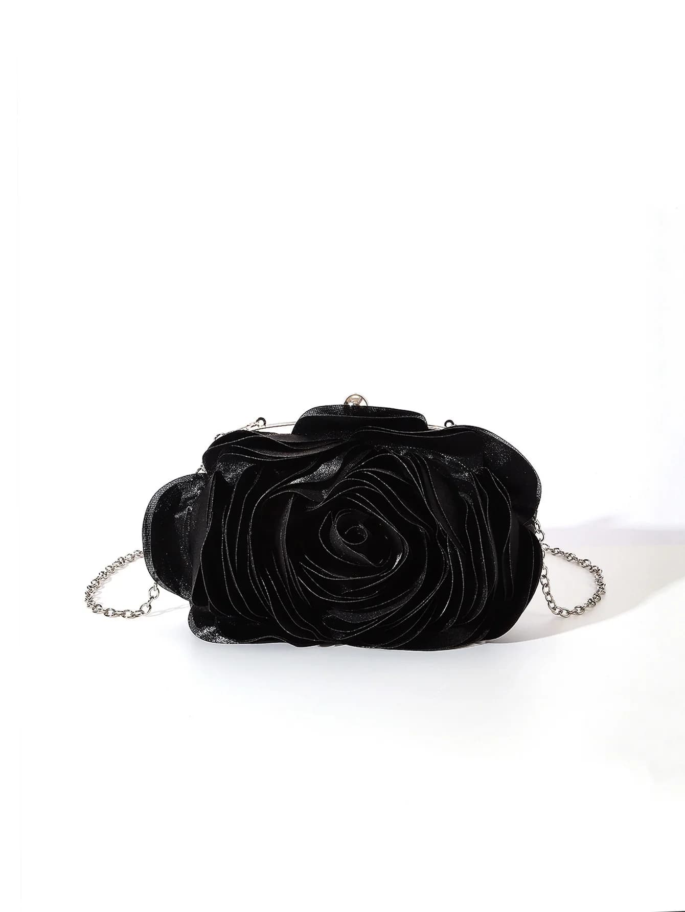 Sac à main de banquet de pétales de fleurs roses pour femmes, sac à main de jour de soirée, pochette