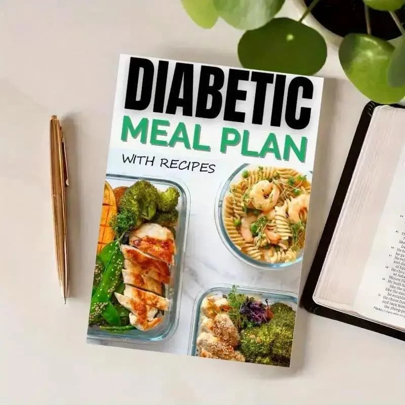 Livre professionnel de recettes et de plans repas pour diabétiques | Plan de régime de 7 jours pou
