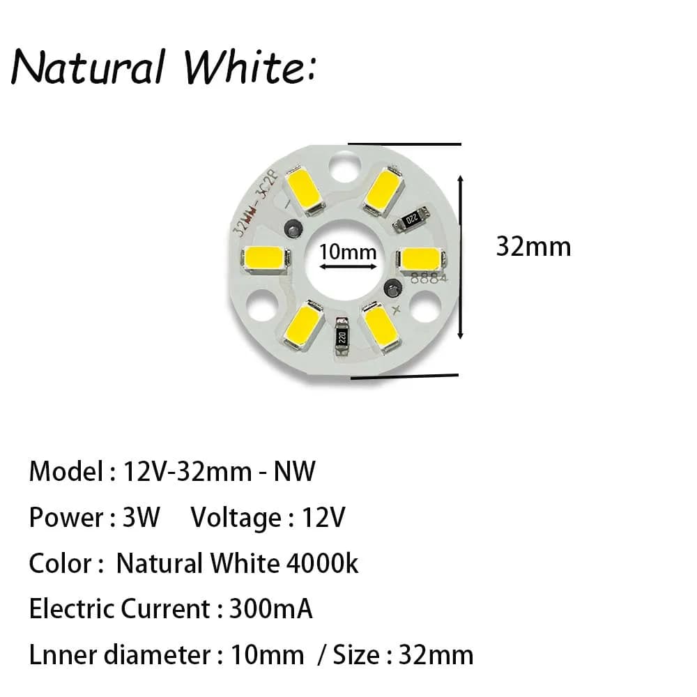 Panneau lumineux LED à haute luminosité, 10 pièces, DC 12V 3W SMD5730, Source de lumière 6LED, panne