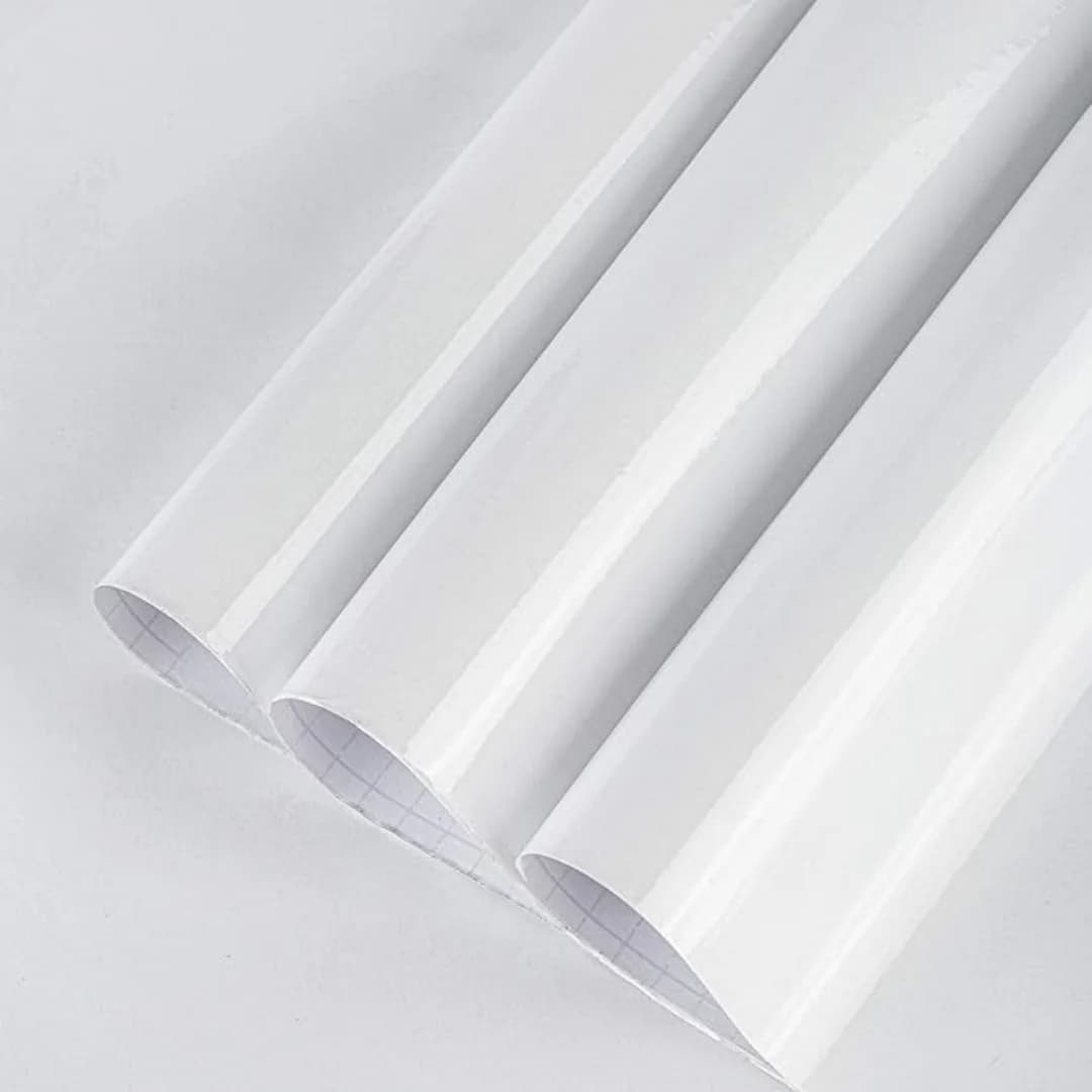 Papier peint auto-adhésif imperméable blanc avec Film perlé, 30cm x 5m, pour salle, garde-robe, cuis